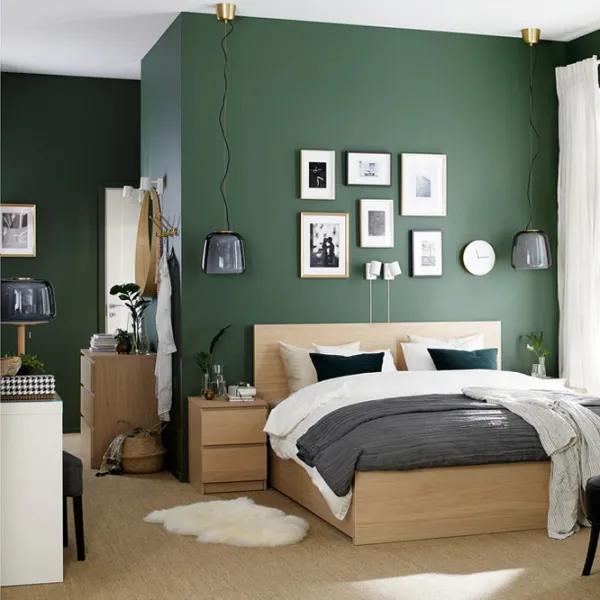 Кровать Ikea Malm Luroy 2 140 x 200 см / Шпон / Wood photo 5