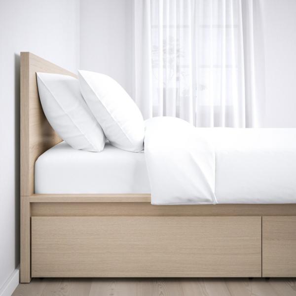 Кровать Ikea Malm Luroy 2 160 x 200 см / Шпон / Wood photo 6