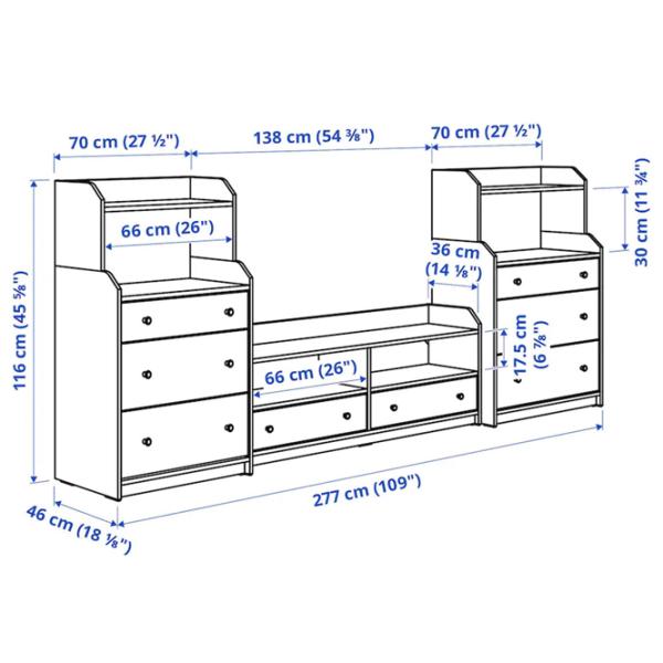 Comodă TV Ikea Besta 116 x 277 x 40 / MDF photo 5
