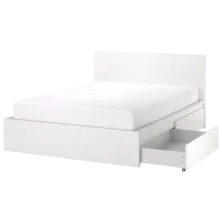 Кровать Ikea Malm Luroy 2 160 x 200 см / Шпон / Белый
