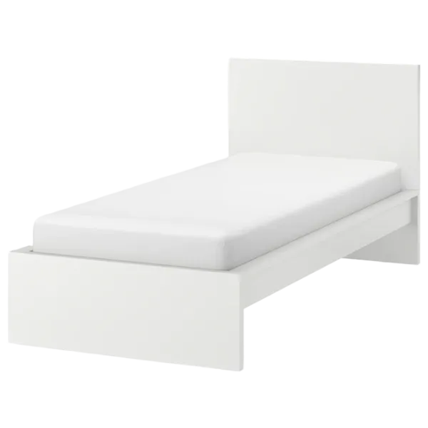 Кровать Ikea Malm/Lonset 90 x 200 см / Шпон / Белый photo 1