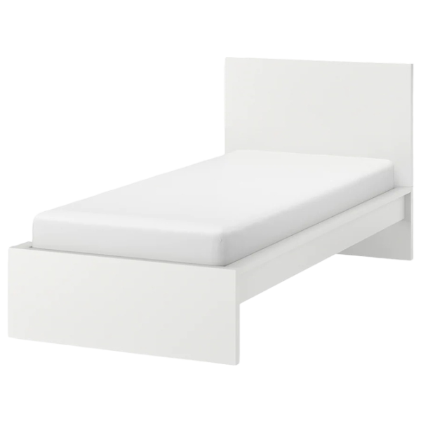 Кровать Ikea Malm/Lonset 90 x 200 см / Шпон / Белый photo 1