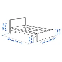 Pat Ikea Malm/Lonset 90 x 200 cm / Furnir / White photo 6