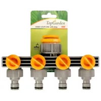 Conector pentru furtun TopGarden 380973 ABS / Cu stop