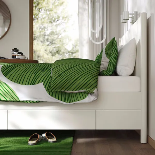 Кровать Ikea Tonstad/Luroy 4 140 x 200 см / Массив / Белый photo 6
