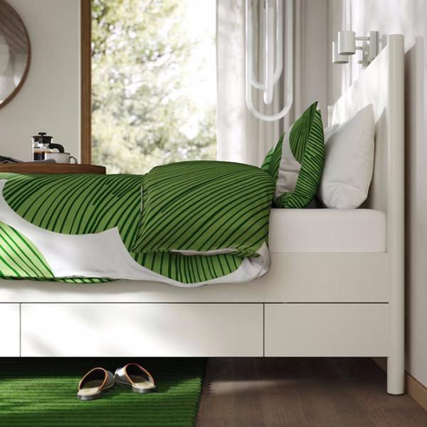 Кровать Ikea Tonstad/Luroy 4 140 x 200 см / Массив / Белый photo 6