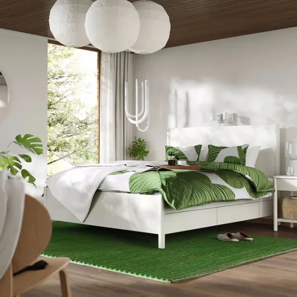 Кровать Ikea Tonstad/Luroy 4 140 x 200 см / Массив / Белый photo 8