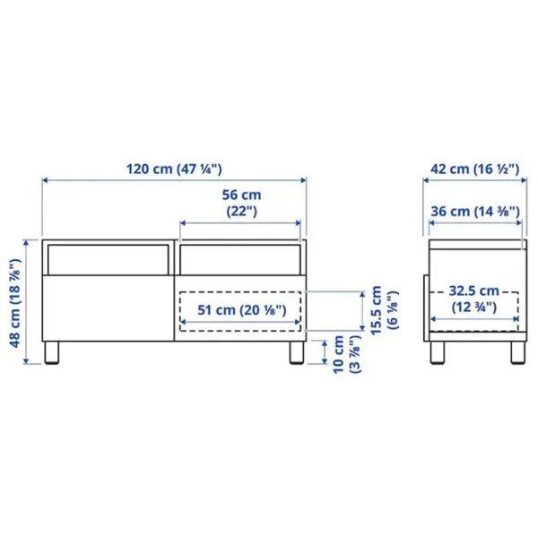 Comodă TV Ikea Besta 48 x 120 x 42 / PAL photo 7 Comodă TV Ikea Besta 48 x 120 x 42 / PAL photo 7