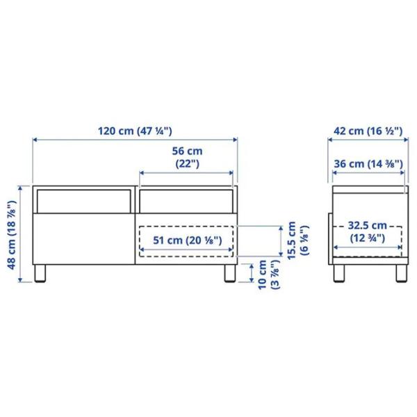 Comodă TV Ikea Besta 48 x 120 x 42 / PAL photo 7 Comodă TV Ikea Besta 48 x 120 x 42 / PAL photo 7