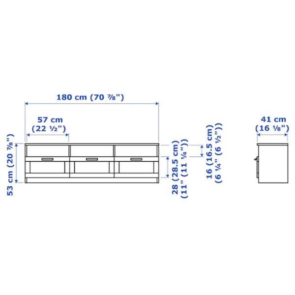 Comodă TV Ikea Brimnes 53 x 180 x 41 / PAL photo 6 Comodă TV Ikea Brimnes 53 x 180 x 41 / PAL photo 6