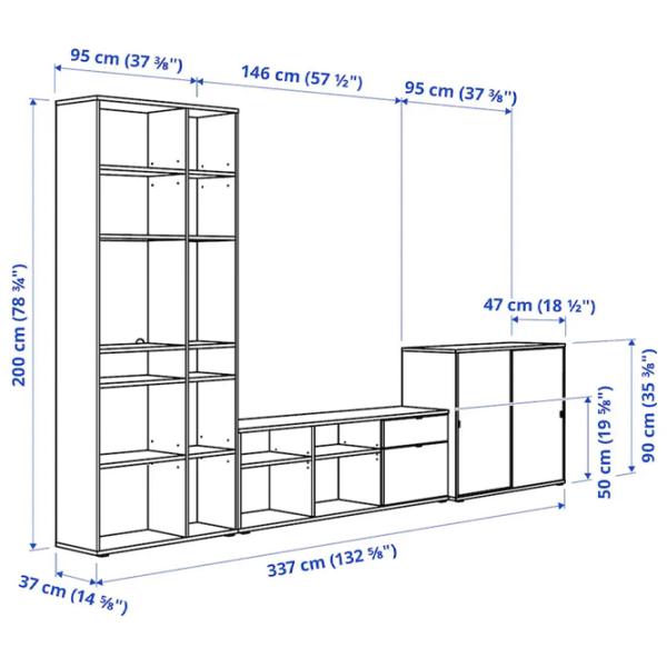 Comodă TV Ikea Vihals 200 x 337 x 47 / MDF photo 2