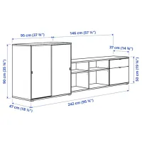 Тумба под телевизор Ikea Vihals 90 x 242 x 37см / ДСП photo 4