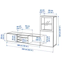 Comodă TV Ikea Besta 240 x 129 x 42 / PAL photo 2