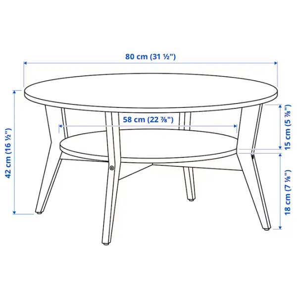 Măsuță de cafea Ikea Jakobsfors 5671391 Stejar Sonoma photo 5