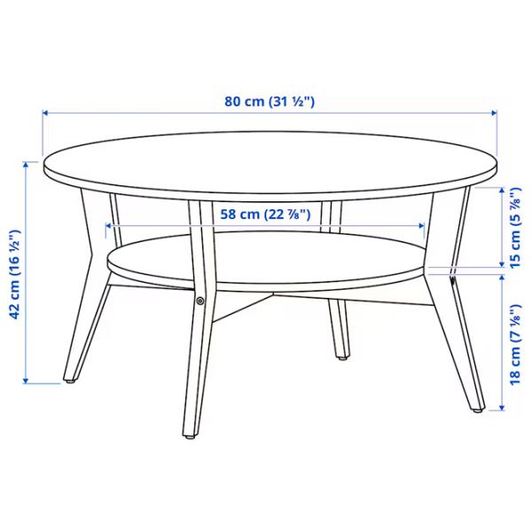 Măsuță de cafea Ikea Jakobsfors 5671391 Stejar Sonoma photo 5