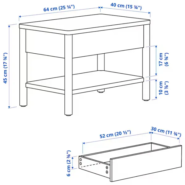 Măsuță de cafea Ikea Tonstad 5703613 Brown photo 5