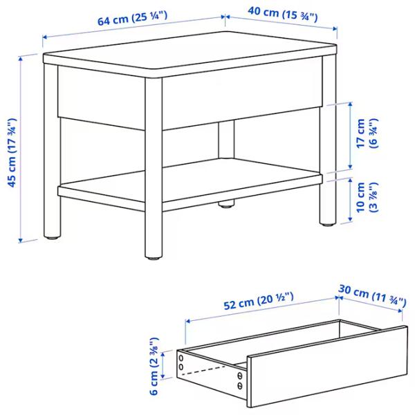 Măsuță de cafea Ikea Tonstad 5703613 Brown photo 5