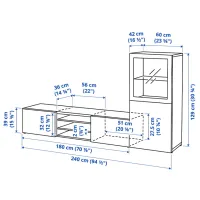 Тумба под телевизор Ikea Besta 240 x 129 x 42см / ДСП photo 2