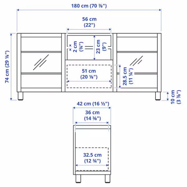 Comodă TV Ikea Besta 74 x 180 x 42 / PAL photo 9 Comodă TV Ikea Besta 74 x 180 x 42 / PAL photo 9