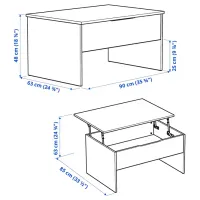 Журнальный столик Ikea Ostavall 5722229 Черный photo 8