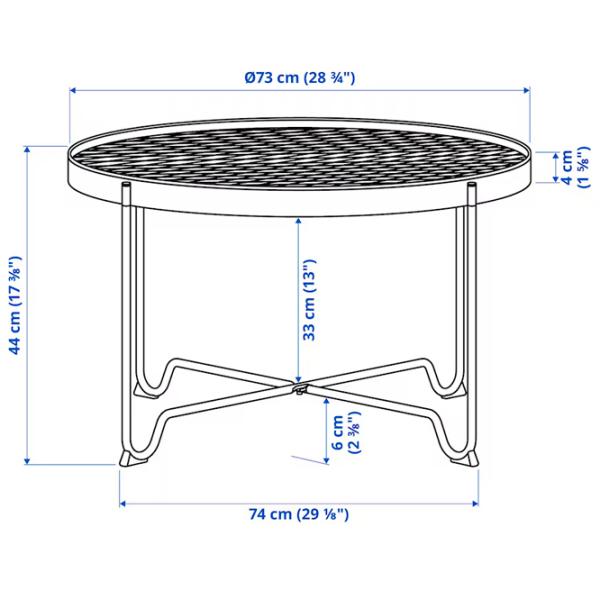 Журнальный столик Ikea Krokholmen 5305355 Antracit photo 7