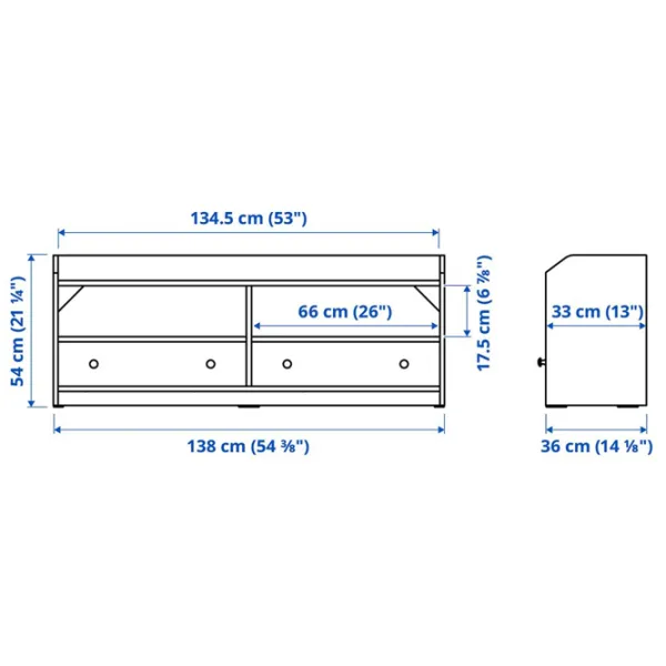 Comodă TV Ikea Hauga 54 x 138 x 36 / PAL photo 5 Comodă TV Ikea Hauga 54 x 138 x 36 / PAL photo 5