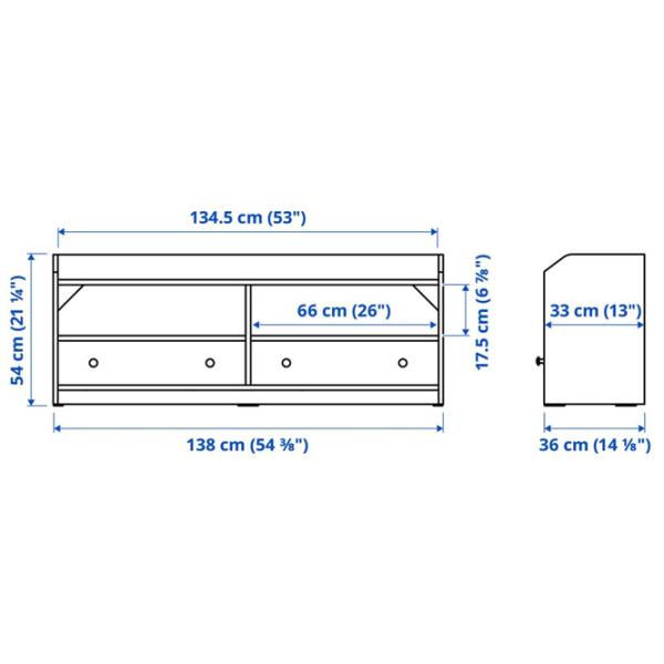 Comodă TV Ikea Hauga 54 x 138 x 36 / PAL photo 5 Comodă TV Ikea Hauga 54 x 138 x 36 / PAL photo 5
