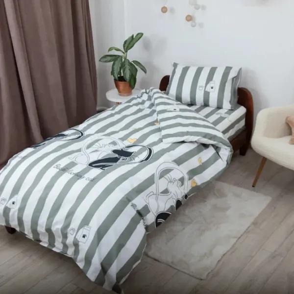 Детское постельное бельё Relaxe Home Soft Dreams (020201) Хлопок/ Серый Разноцветный photo 3 Детское постельное бельё Relaxe Home Soft Dreams (020201) Хлопок/ Серый Разноцветный photo 3