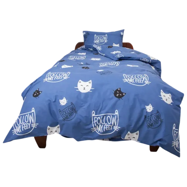 Детское постельное бельё Relaxe Home Soft Dreams (020203) Хлопок/ Синий Котёнок photo 1 Детское постельное бельё Relaxe Home Soft Dreams (020203) Хлопок/ Синий Котёнок photo 1