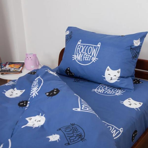 Детское постельное бельё Relaxe Home Soft Dreams (020203) Хлопок/ Синий Котёнок photo 2 Детское постельное бельё Relaxe Home Soft Dreams (020203) Хлопок/ Синий Котёнок photo 2