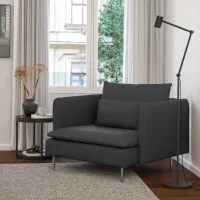 Кресло Ikea Soderhamn Crom Тёмно-серый photo 2