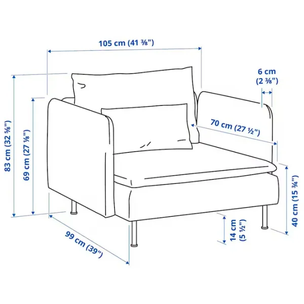 Fotoliu Ikea Soderhamn Crom Beige photo 7 Fotoliu Ikea Soderhamn Crom Beige photo 7