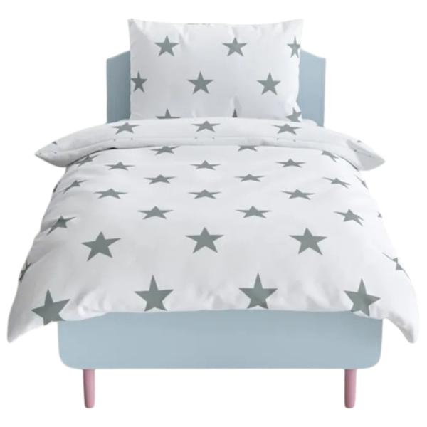 Детское постельное бельё Relaxe Home Soft Dreams (020208) Хлопок/ Белый Серый photo 1 Детское постельное бельё Relaxe Home Soft Dreams (020208) Хлопок/ Белый Серый photo 1