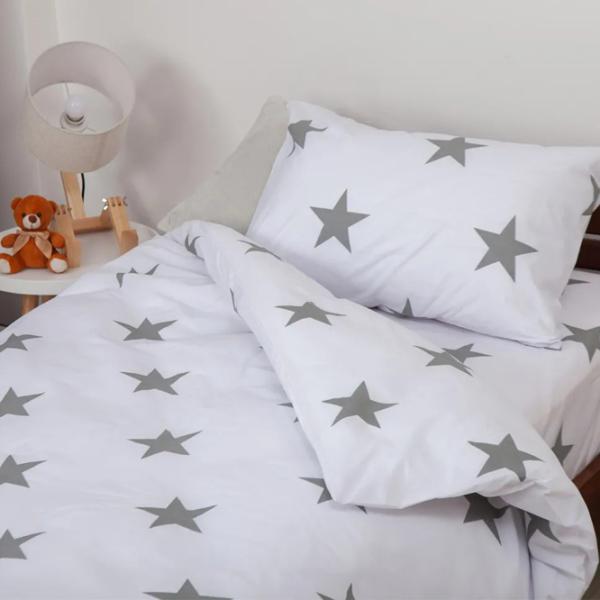 Детское постельное бельё Relaxe Home Soft Dreams (020208) Хлопок/ Белый Серый photo 5 Детское постельное бельё Relaxe Home Soft Dreams (020208) Хлопок/ Белый Серый photo 5