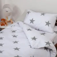 Детское постельное бельё Relaxe Home Soft Dreams (020208) Хлопок/ Белый Серый photo 5