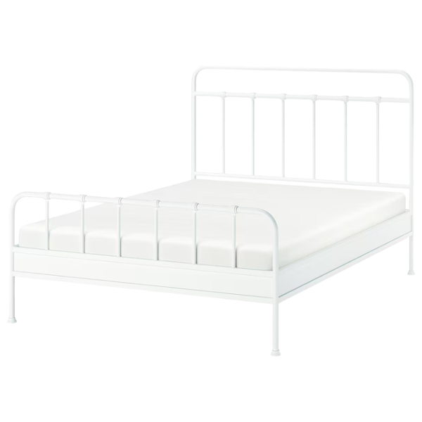 Кровать Ikea Stjarno/Luroy 140 x 200 см / Металл / Белый photo 1