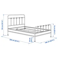 Pat Ikea Stjarno/Luroy 140 x 200 cm / Metal / White photo 10