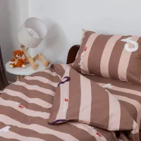 Детское постельное бельё Relaxe Home Soft Dreams (020202) Хлопок/ Коричневый Разноцветный photo 4