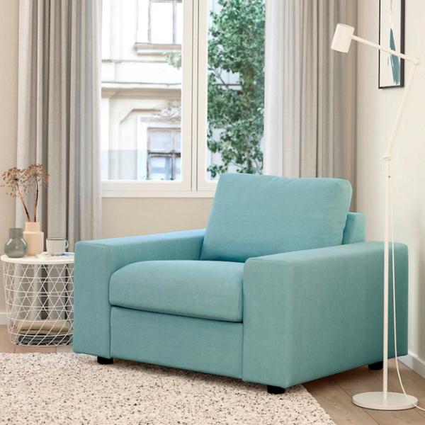 Кресло Ikea Vimle Черный Синий photo 2 Кресло Ikea Vimle Черный Синий photo 2