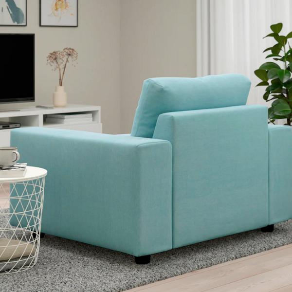 Кресло Ikea Vimle Черный Синий photo 4 Кресло Ikea Vimle Черный Синий photo 4