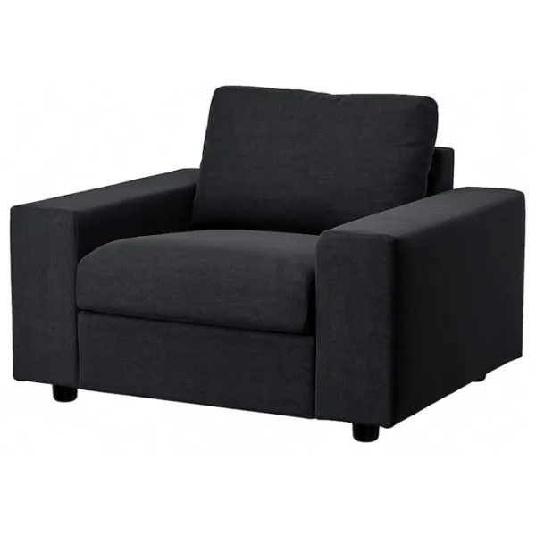 Кресло Ikea Vimle Черный Тёмно синий photo 1 Кресло Ikea Vimle Черный Тёмно синий photo 1