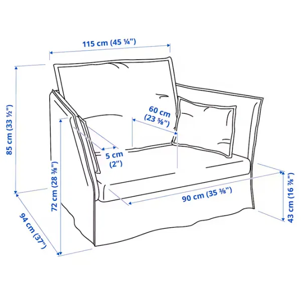 Кресло Ikea Backsalen Beige Серый photo 7 Кресло Ikea Backsalen Beige Серый photo 7