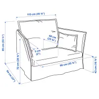 Fotoliu Ikea Backsalen Beige Gray photo 7