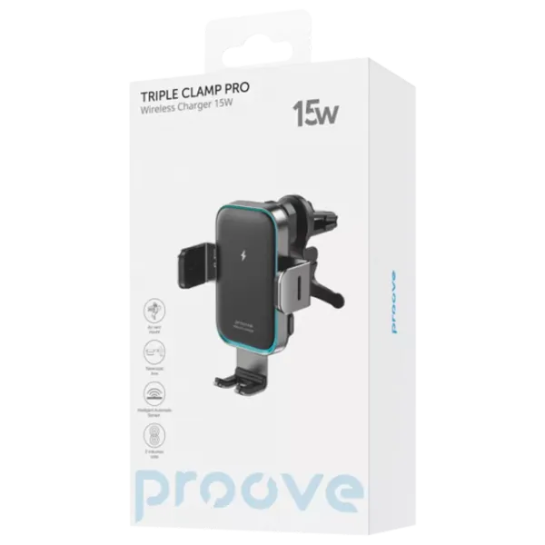 Держатель телефона Proove Triple Clamp Pro Черный photo 6 Держатель телефона Proove Triple Clamp Pro Черный photo 6
