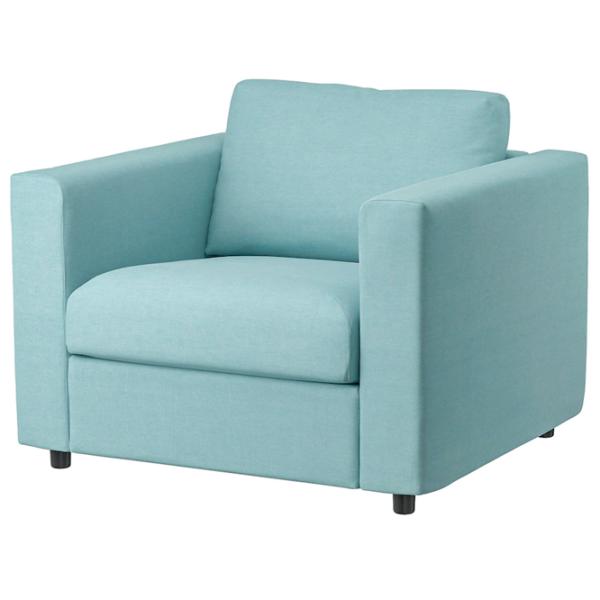 Кресло Ikea Vimle Черный Синий photo 1 Кресло Ikea Vimle Черный Синий photo 1