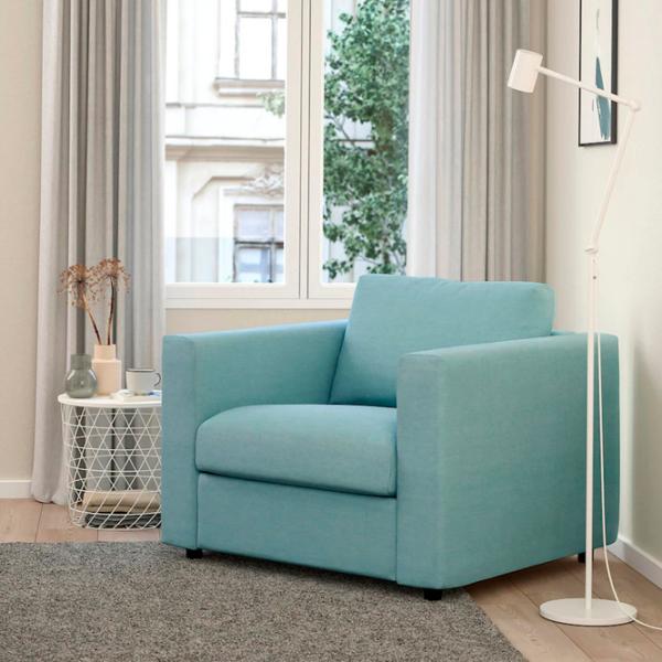 Кресло Ikea Vimle Черный Синий photo 2 Кресло Ikea Vimle Черный Синий photo 2