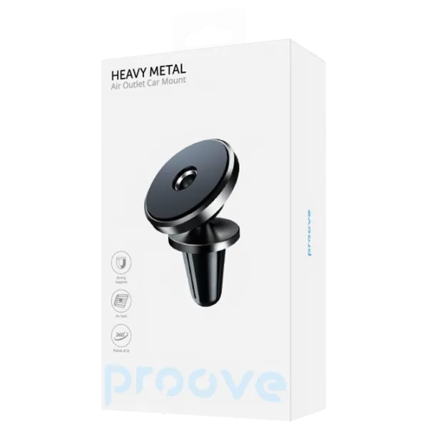 Автомобильный держатель Proove Heavy Metal Черный photo 4 Автомобильный держатель Proove Heavy Metal Черный photo 4