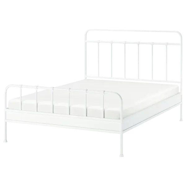Кровать Ikea Stjarno/Lindbaden 140 x 200 см / Металл / Белый photo 1 Кровать Ikea Stjarno/Lindbaden 140 x 200 см / Металл / Белый photo 1