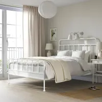 Кровать Ikea Stjarno/Lonset 160 x 200 см / Металл / Белый photo 8