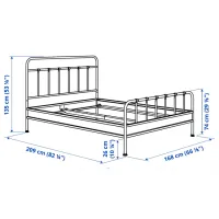Кровать Ikea Stjarno/Lonset 160 x 200 см / Металл / Белый photo 10